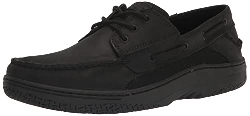 Sperry Herren Gold Authentic Original 2-Eye Seasonal Bootsschuh, Schwarz Leder, 39 EU von Sperry
