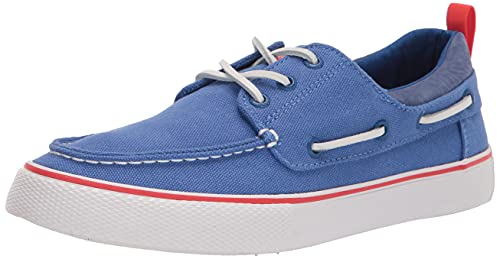 Sperry mens Bahama 3-eye Textile Boat Shoe, Blue, 9 US von Sperry