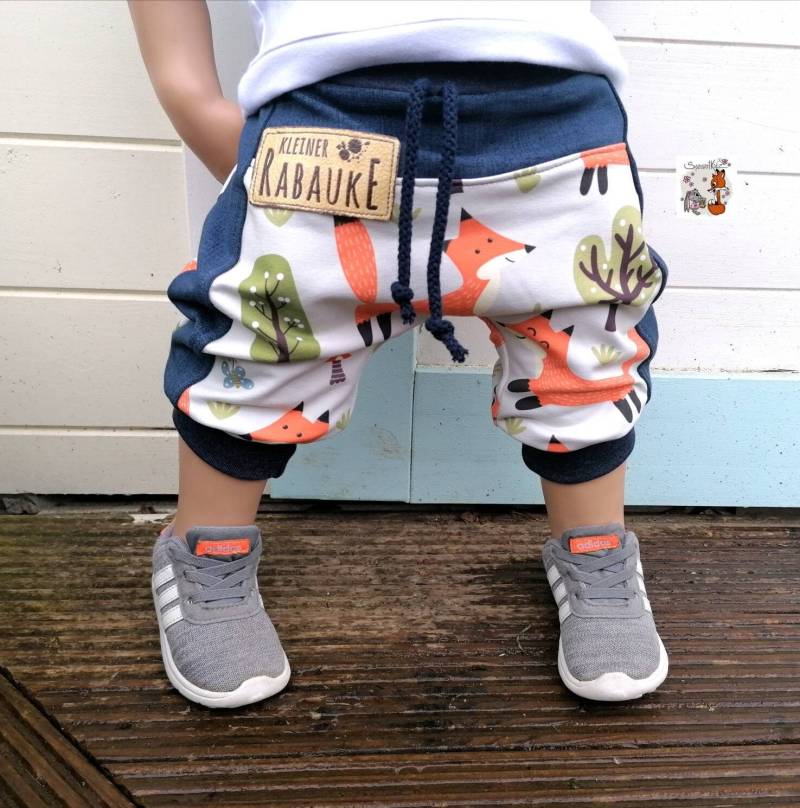Kurze Pumphose Shorts Jogger Mit Fuchs - Label Änderbar von Spessartkidz