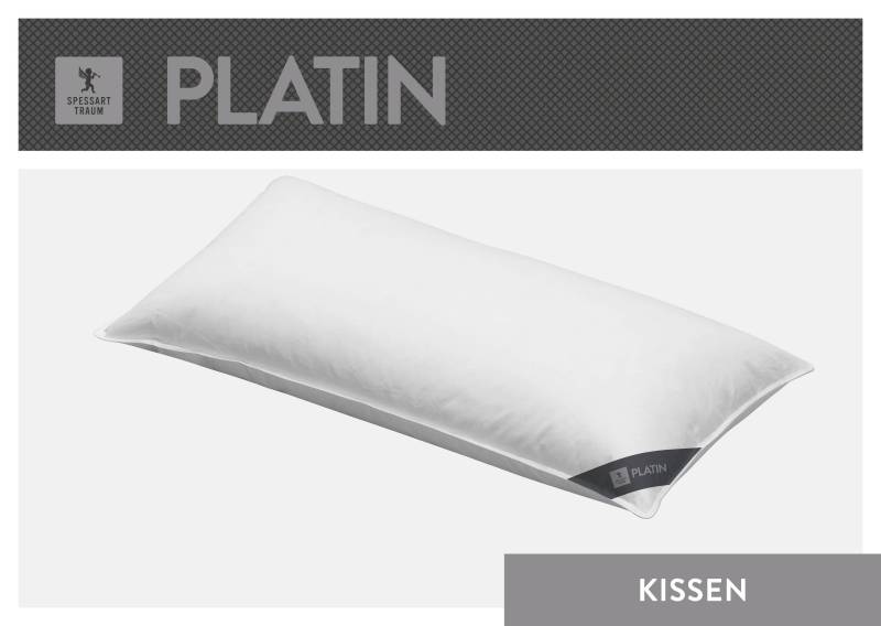 SPESSARTTRAUM 3-Kammer-Kopfkissen "Platin" Füllung: Aussen100GaensedaunenInnen100Gaensefedern 1 Stk. tlg. hergestellt in Deutschland, allergikerfreundlich von Spessarttraum
