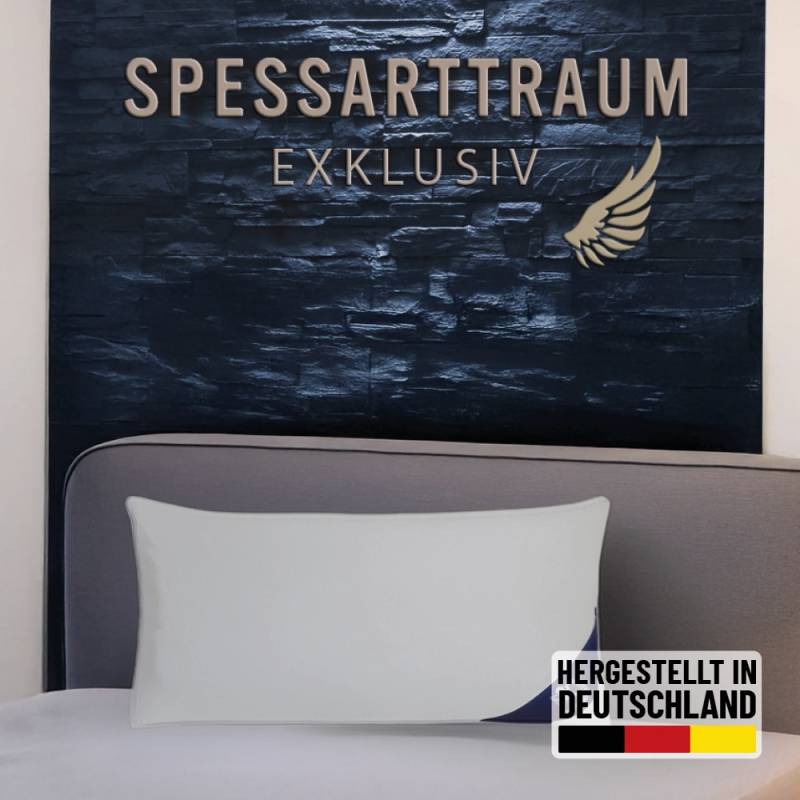 SPESSARTTRAUM 3-Kammer-Kopfkissen "Exklusiv, Kissen ist made in Germany" Füllung: 90Daunen10FedernKlasse1DownpasszertifiziertAussenkammern 1 Stk. tlg. gute Stützkraft, Seitenschläfer & Rückenschläfer von Spessarttraum