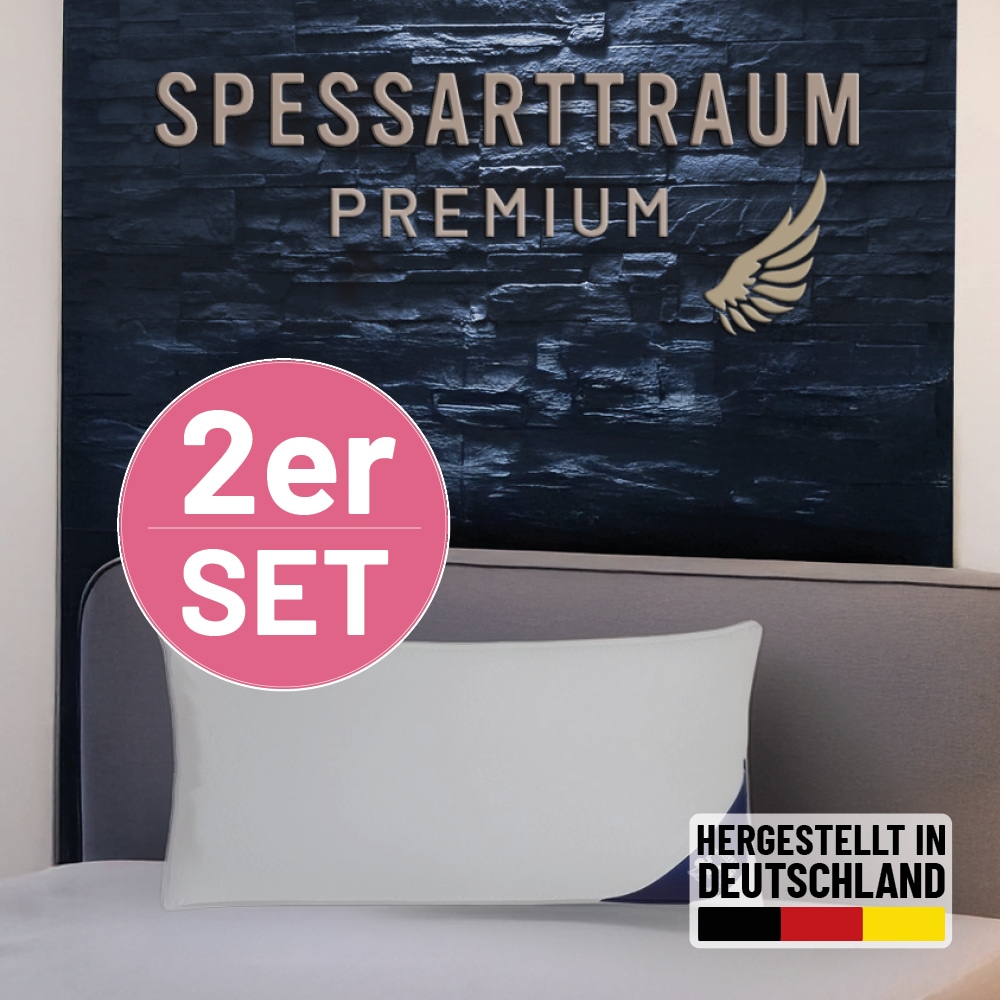SPESSARTTRAUM Gänsefederkopfkissen "Premium, Kopfkissen 1-tlg. oder 2-tlg. 40x80 oder 80x80 cm" Füllung: 70Gaensefedern30Gaensedaunen 2 Stk. tlg. hergestellt in Deutschland, allergikerfreundlich, im Set günstiger SPESSARTTRAUM Gänsefederkopfkissen "Premium, Kopfkissen 1-tlg. oder 2-tlg. 40x80 oder 80x80 cm" Füllung: 70Gaensefedern30Gaensedaunen 2 Stk. tlg. hergestellt in Deutschland, allergikerfreundlich, im Set günstiger von Spessarttraum