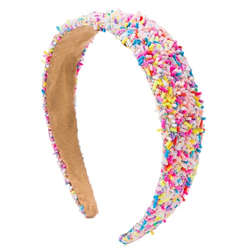Candy Haarreif,Donut-Bonbon Haarreifen Damen,Haarreifen Mädchen,Donut-Bonbon-Haarbänder,Glitzer Haarreif Rosa,Süßigkeiten-stirnband,Als Modisches Accessoire,Ideal Für Haarstyling Und Makeup von SpetngSake