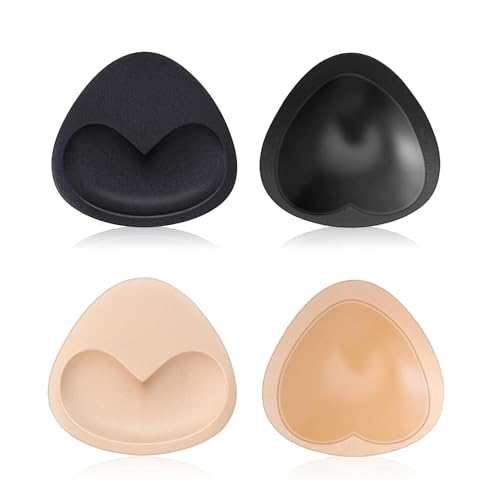 SpetngSake 2 Paar BH Einlagen Push up Kissen,Adhesive BH-Einlagen,Abnehmbare Push up Klebe BH,Nippelpads Push up Pads,Tri-Winkel Form Bikini Einlagen,Brust Pads Selbstklebend,für Bademode und Bikinis von SpetngSake