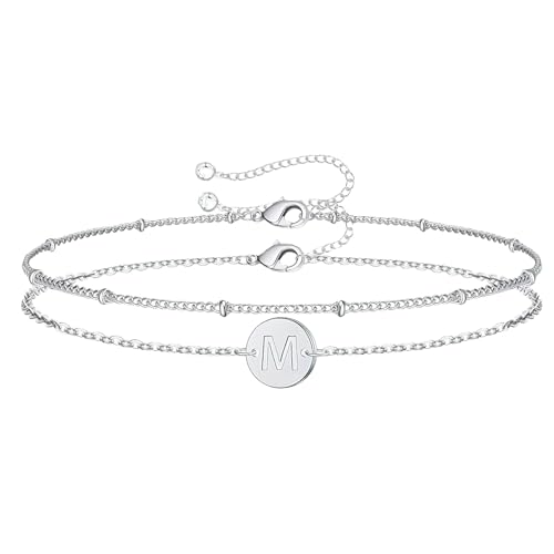 SpetngSake Buchstaben Armband Damen,M Buchstaben Silber Armbänder Frauen,Doppelschicht Bracelet Women,Personalisiert Charm Armband Silber,Mehrlagige Silberarmband Damen,Für Frauen Mädchen Schmuck SpetngSake Buchstaben Armband Damen,M Buchstaben Silber Armbänder Frauen,Doppelschicht Bracelet Women,Personalisiert Charm Armband Silber,Mehrlagige Silberarmband Damen,Für Frauen Mädchen Schmuck von SpetngSake