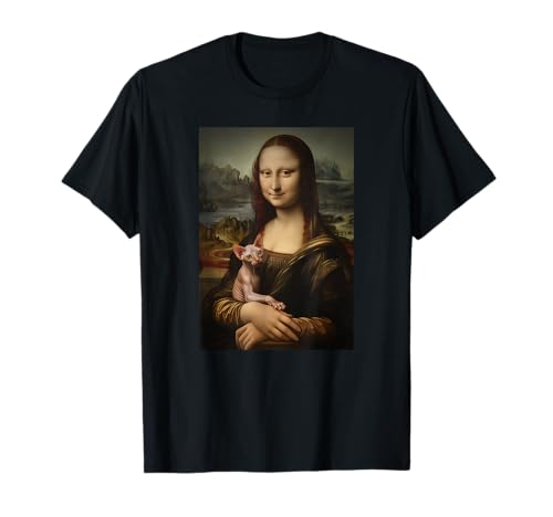 Sphynx Katze Mona Lisa Malerei Kunst Mama Papa T-Shirt von Sphynx Cat 2024