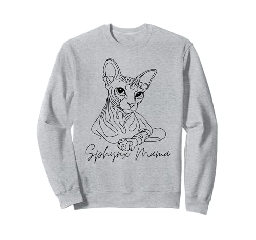 Sphynx Mama Sphynx Mama Niedliches Strichbild Katze Mama Künstlerisch Sweatshirt von Sphynx Cat Lover Beautiful Cat Art Gift Design