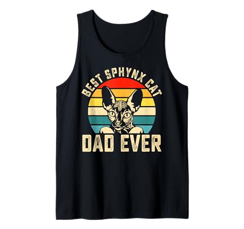Der Beste Sphynx-Katzenvater Aller Zeiten, lustiger Katzenliebhaber, Vater, Herren Tank Top von Sphynx Cat Lovers Cat Lady Apparel Co.
