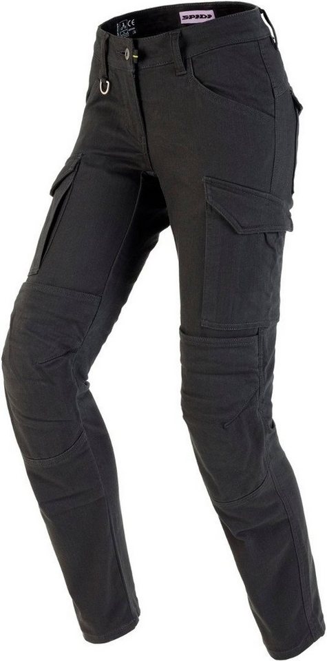 SpiDi Motorradhose Pathfinder Cargo Damen Motorrad Textilhose Knieprotektoren enthalten von SpiDi