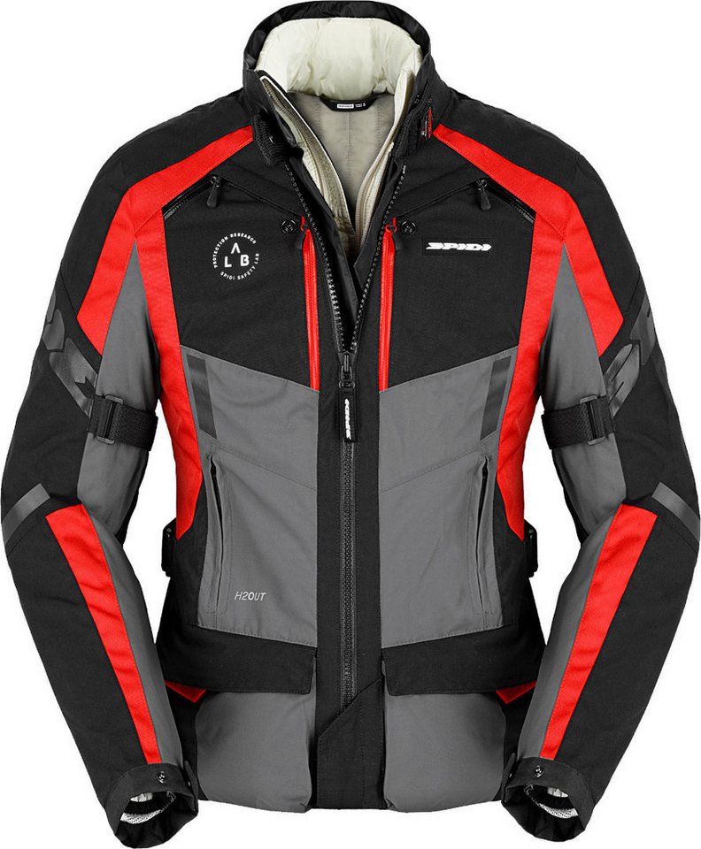 SpiDi Motorradjacke 4 Season Evo H2Out Damen Motorrad Textiljacke herausnehmbares Innenfutter,herausnehmbare Membrane,wasserdicht von SpiDi
