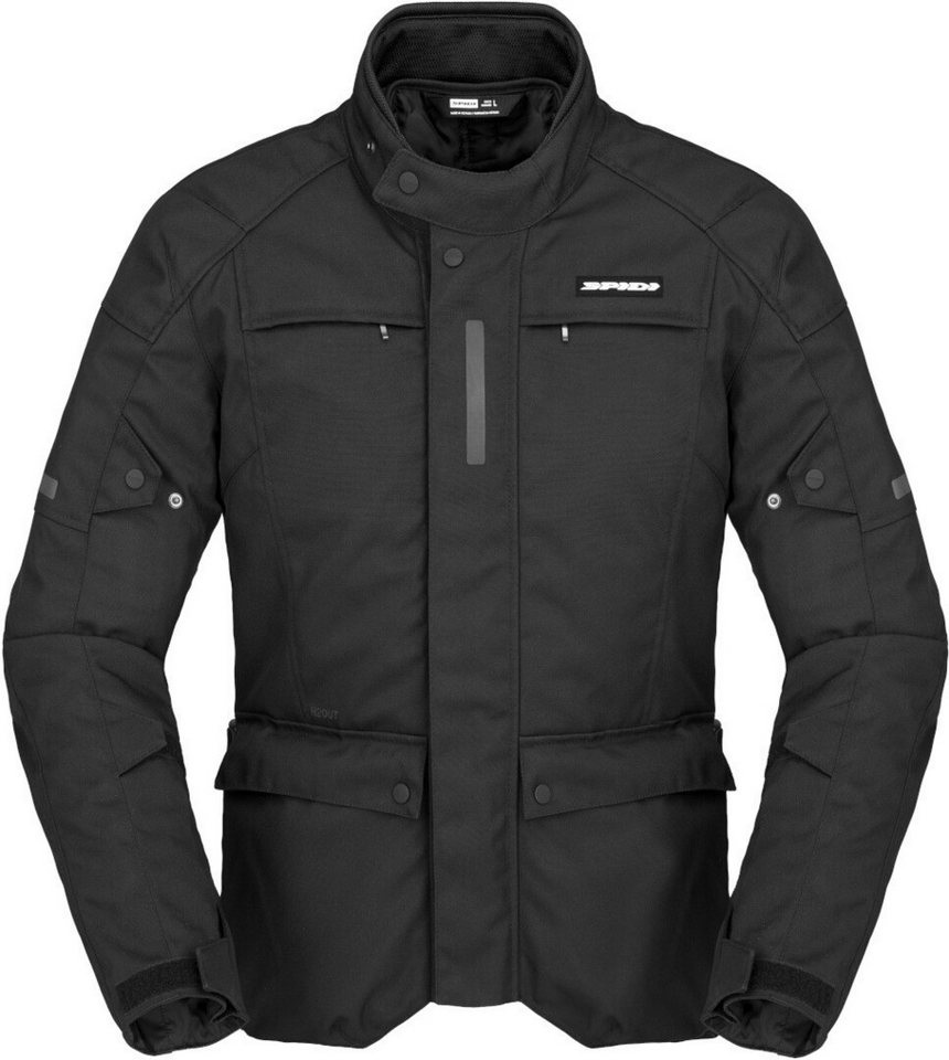SpiDi Motorradjacke Traveler 3 Dark Edition wasserdichte Motorrad Textiljacke wasserdicht von SpiDi