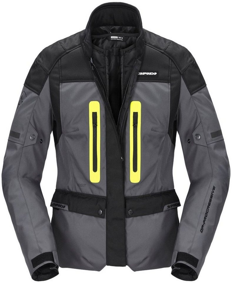 SpiDi Motorradjacke Traveler 3 H2Out Damen Motorrad Textiljacke (winddicht, wasserdicht) herausnehmbares Innenfutter,wasserdicht von SpiDi