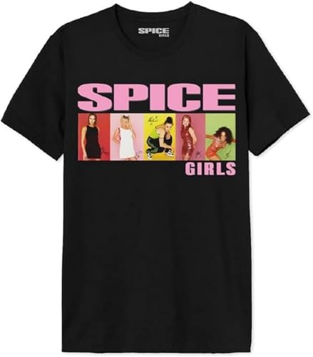 SPICE GIRLS Herren Mespicets005 T-Shirt, Schwarz, XS von SPICE GIRLS