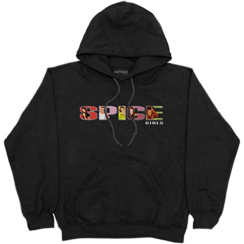 Spice Girls The Kapuzenpullover Spice Band Logo Nue offiziell Herren Schwarz M von Spice Girls