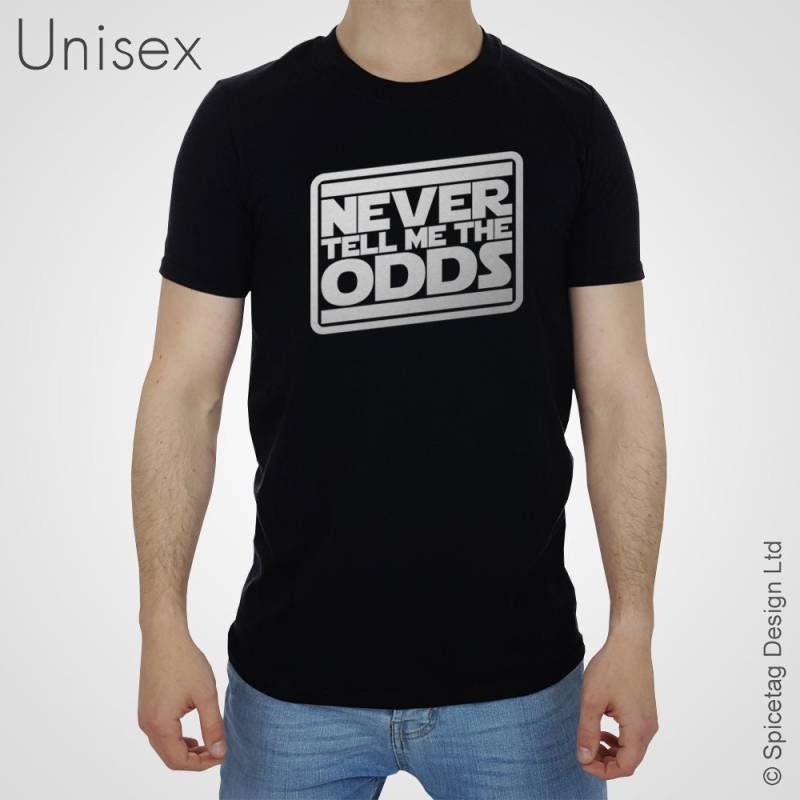 Sagen Sie Mir Nie Die Odds T-Shirt Solo Film Zitat Tshirt Schurken Top Rebel Schmuggler T . Nerf Herder Unisex Mens Womens Kleidung Sagen Sie Mir Nie Die Odds T-Shirt Solo Film Zitat Tshirt Schurken Top Rebel Schmuggler T . Nerf Herder Unisex Mens Womens Kleidung von Spicetag