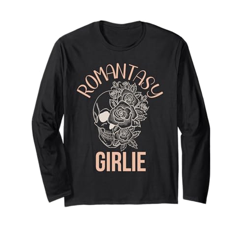 Romantasy Girlie Frauen Spicy Book Lover Romance Skelett Langarmshirt von Spicy Bookish Merch For Women