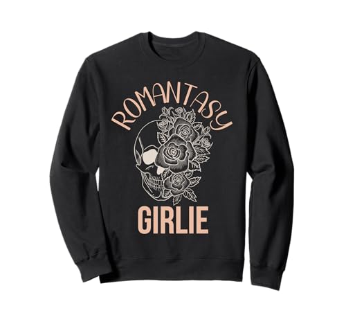 Romantasy Girlie Frauen Spicy Book Lover Romance Skelett Sweatshirt von Spicy Bookish Merch For Women