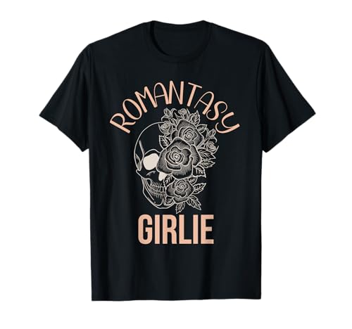 Romantasy Girlie Frauen Spicy Book Lover Romance Skelett T-Shirt von Spicy Bookish Merch For Women