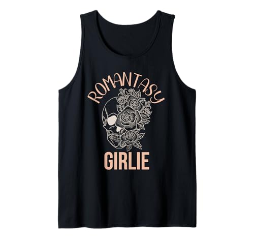 Romantasy Girlie Frauen Spicy Book Lover Romance Skelett Tank Top von Spicy Bookish Merch For Women