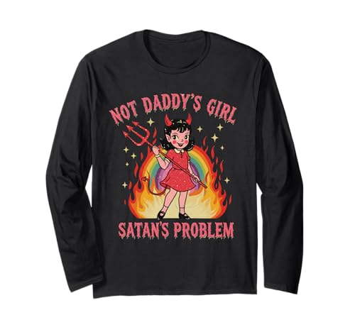 Not Daddy's Girl Satans Problem Devil Babe Langarmshirt von Spicy Chaos Devilcore Goth Alt Aesthetic Baddie