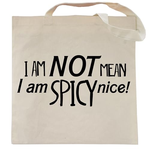 Spicy Kitten Designs Lustige Tragetasche für Erwachsene, Not Mean, Spicy Nice Spicy Kitten Designs Lustige Tragetasche für Erwachsene, Not Mean, Spicy Nice von Spicy Kitten Designs