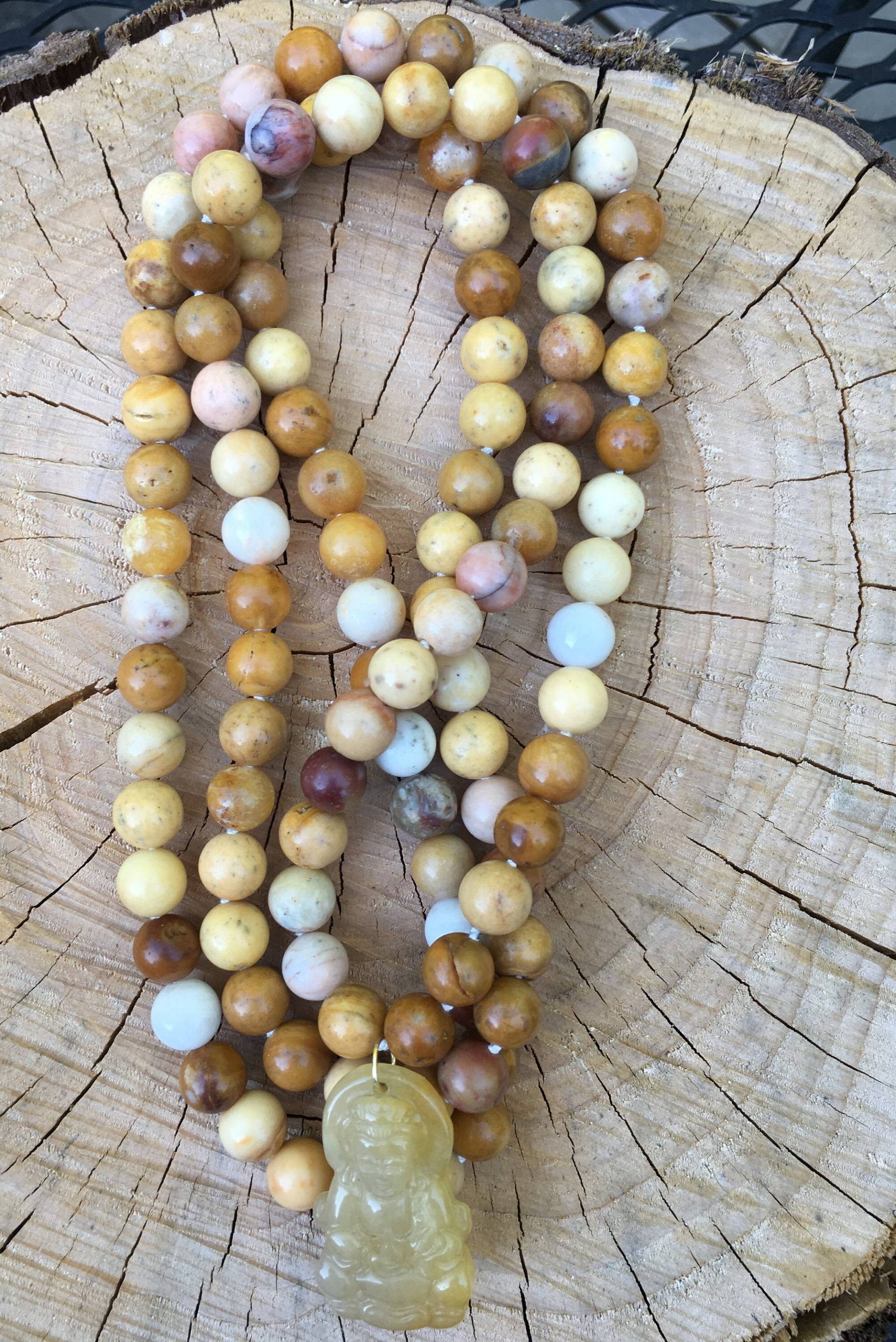 Gelbe Jade Buddha Mala Gelbe Jade Buddha Mala von SpicyBohemianLLC