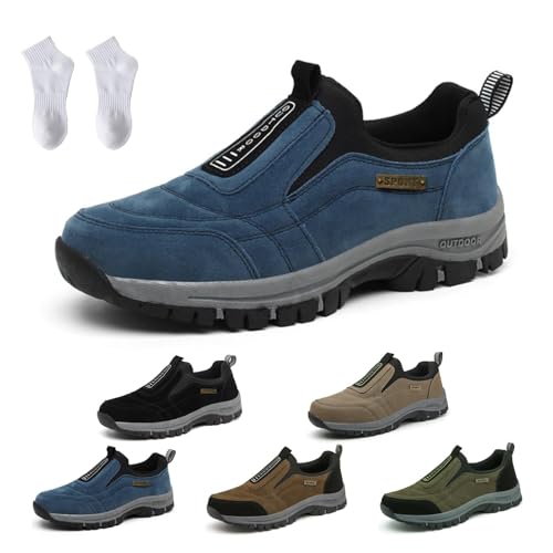 Hatme Orthopädische Wanderschuhe Herren-Sportschuhe, atmungsaktive Freizeitschuhe, rutschfeste Schuhe, Hatme Orthopaedic Shoes (Dunkelblau, Erwachsene, Herren, 44, Numerisch, EU Schuhgrößensystem, M) von Spida Mount