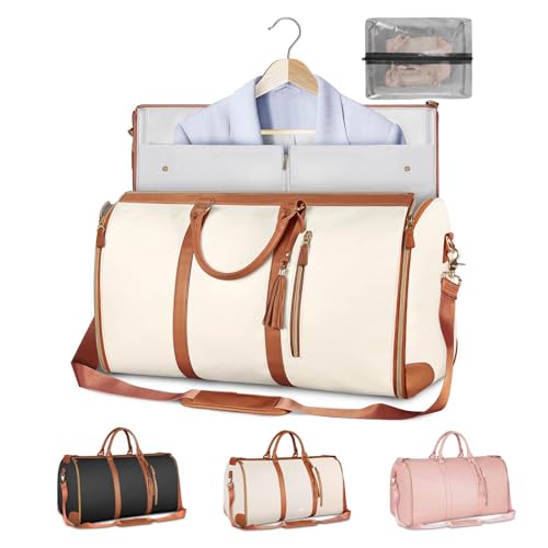 Spida Mount Lucshy Reisetasche, Kleider-Seesäcke für Reisen, Faltbare Kleidungstasche von Travelher, Tashlo-Reisetasche für Männer und Frauen (Beige) von Spida Mount