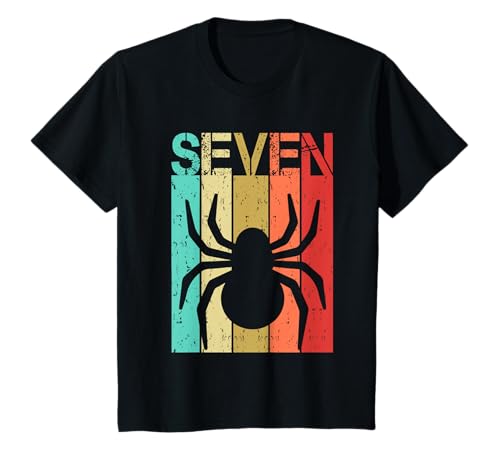 Spinne 7 Geburtstag Junge Mädchen Spinne 7 Jahre alt T-Shirt von Spider 7th Birthday Vintage Design
