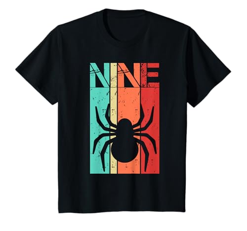 Kinder Spinne 9 Geburtstag Junge Mädchen Spinne 9 Jahre alt T-Shirt Kinder Spinne 9 Geburtstag Junge Mädchen Spinne 9 Jahre alt T-Shirt von Spider 9th Birthday Vintage Design