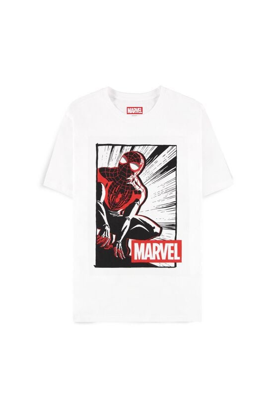 Spider-Man Marvel Logo T-Shirt weiß in M von Spider-Man