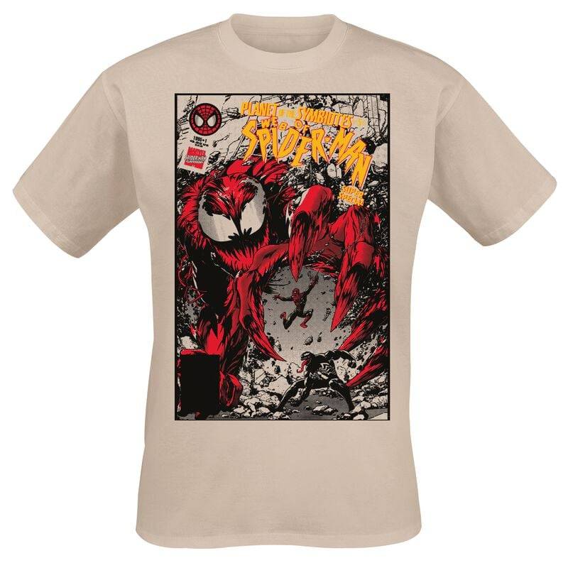 Spider-Man Planet Of The Symbiotes Cover T-Shirt natur in XXL von Spider-Man