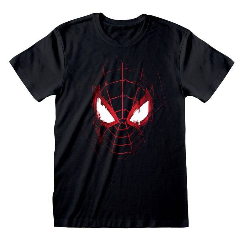 Spider-Man Spiderman Miles Morales Mask Glitch T-Shirt schwarz in XXL von Spider-Man