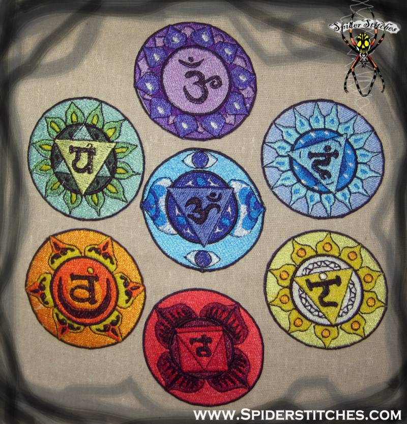 7 Chakren Eisen Auf Patches Patch Set von SpiderStitchesParlor