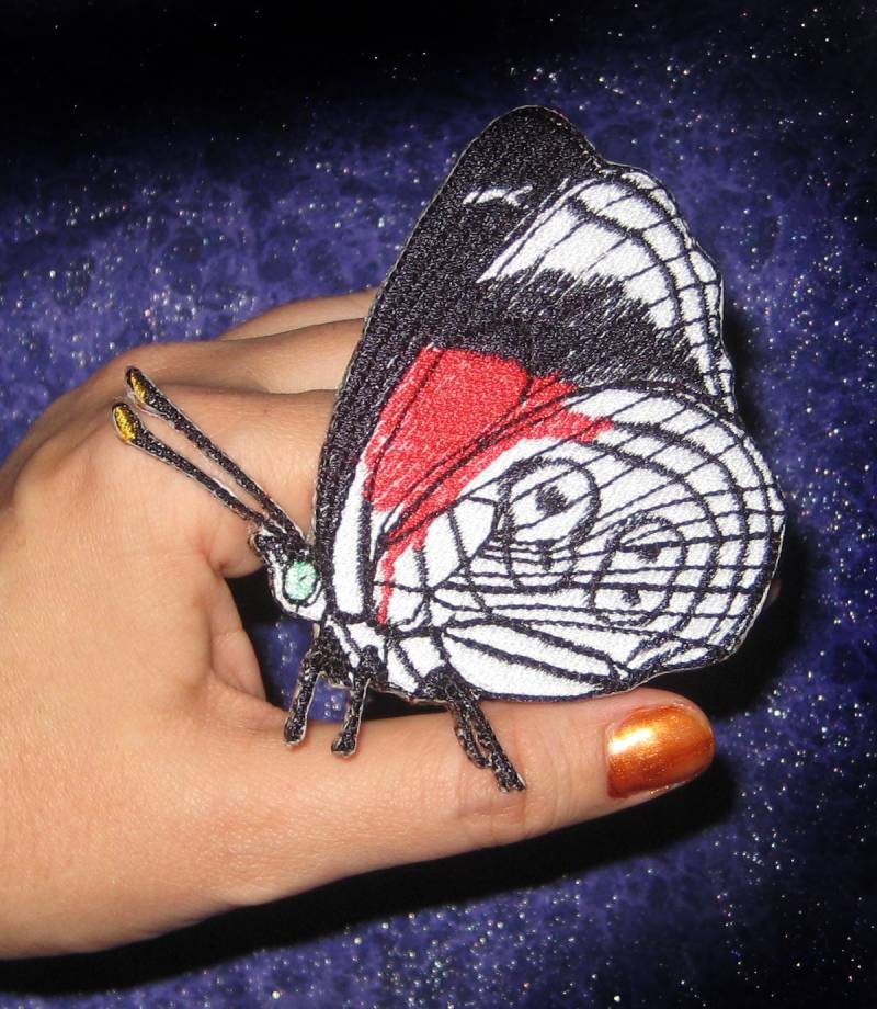 Achtziger Diaethria Neglecta Schmetterling Eisen Auf Oder Nähen Patch von SpiderStitchesParlor