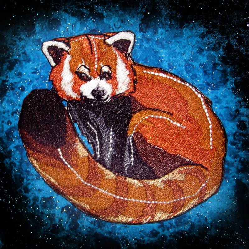 Bezaubernder Roter Panda Aufnäher Applikation Sew On Animal Patch von SpiderStitchesParlor