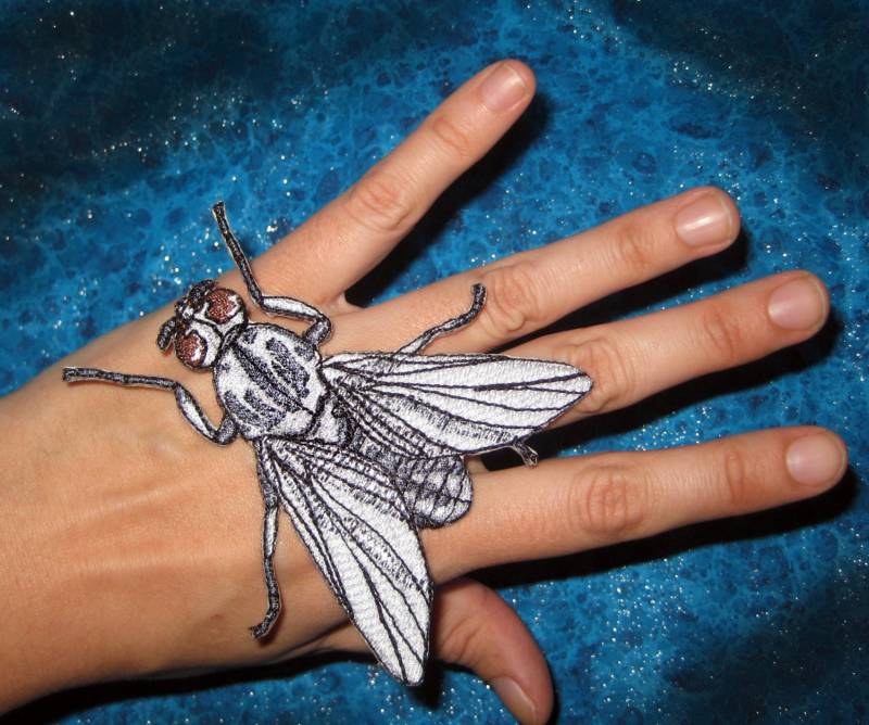 Black Fly Simulium Vittatum Eisen Auf Patch Applikation von SpiderStitchesParlor