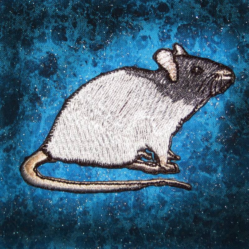 Fancy Black Hooded Ratte Steam Punk Eisen Auf Patch von SpiderStitchesParlor
