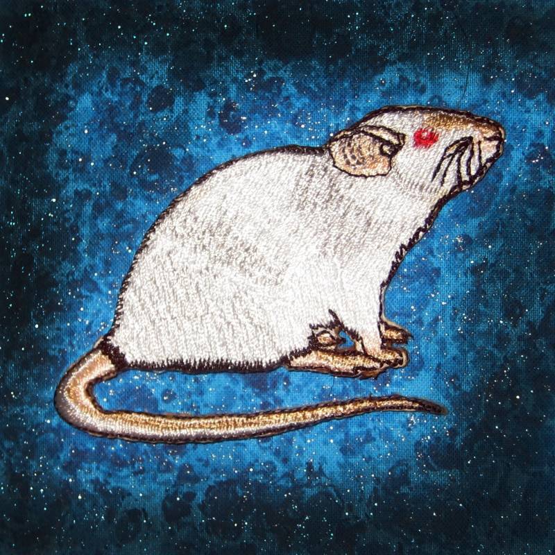 Fancy Dumbo Ohr Creme Siam Ratte Steam Punk Eisen Auf Patch von SpiderStitchesParlor