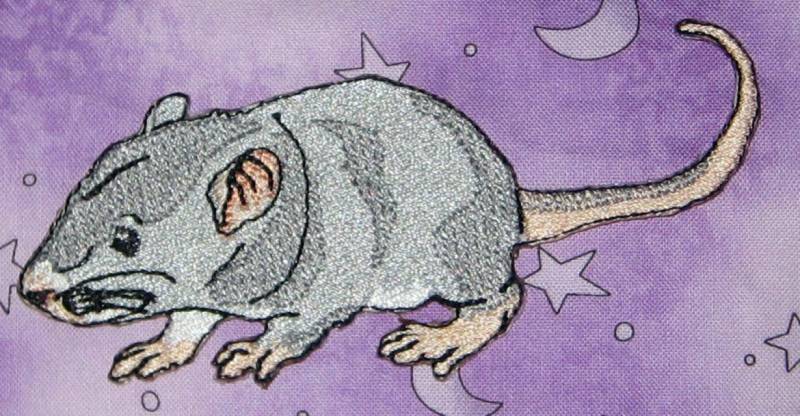 Fancy Silber Blau Baby Ratte Pup Hopper Selbstratte Steam Punk Aufnäher Zum Aufbügeln von SpiderStitchesParlor