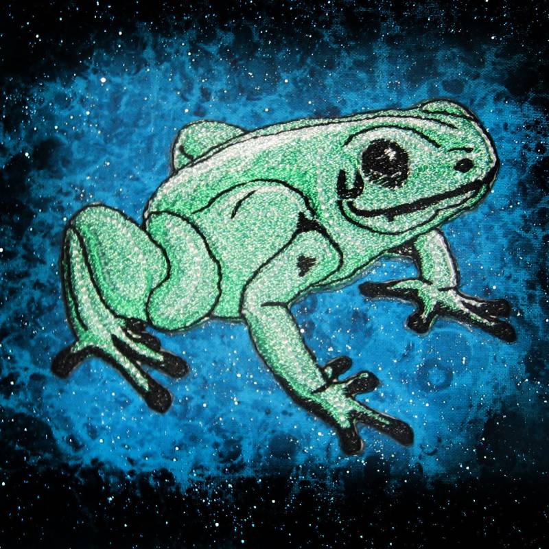 Gift Pfeil Dart Frosch Mint Grün Phyllobates Terribilis Eisen Auf Patch von SpiderStitchesParlor