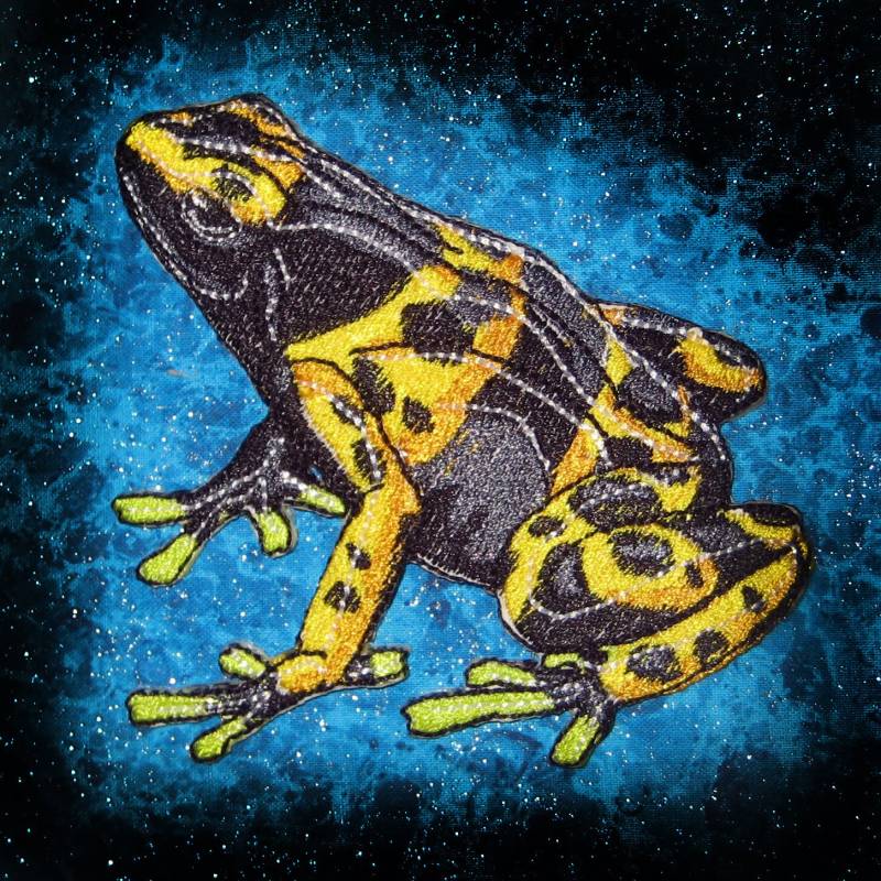 Gift Pfeil Gelb Bumble Bee Leucomela Dart Frosch Eisen Auf Patch von SpiderStitchesParlor