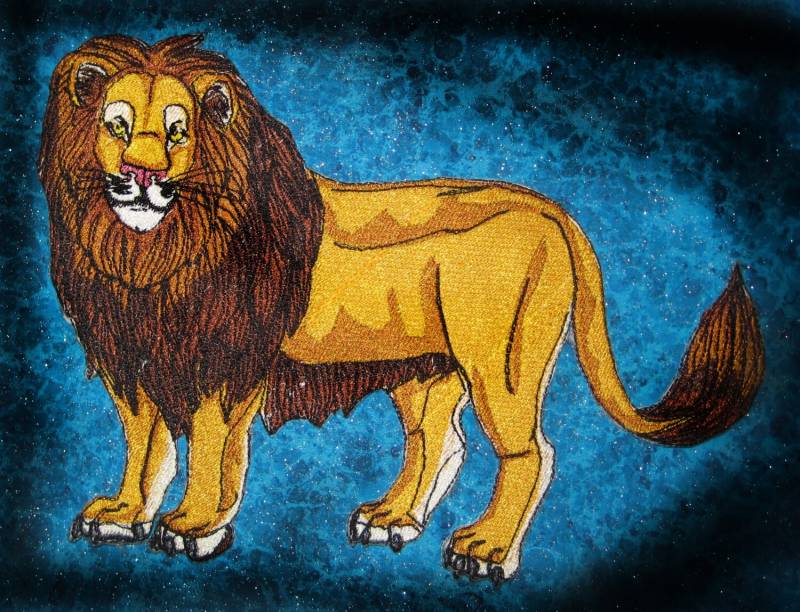 Großartiger Männlicher Löwe Aufnäher Patch Zum Aufnähen Barbary von SpiderStitchesParlor