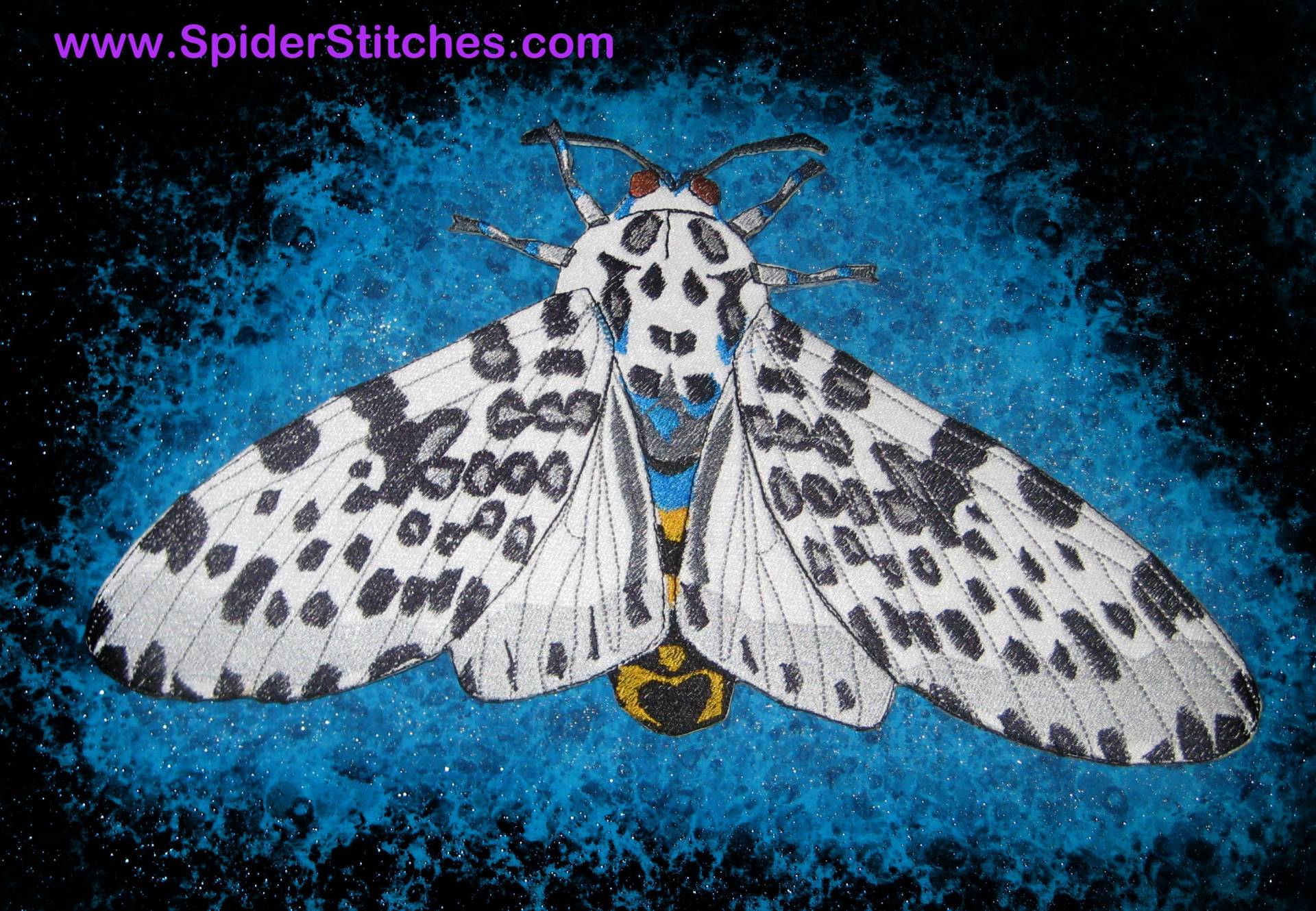 Jacke Zurück Riesen Leopard Motte Eyed Tiger Hypercompe Scribonia Eisen Auf Patch von SpiderStitchesParlor