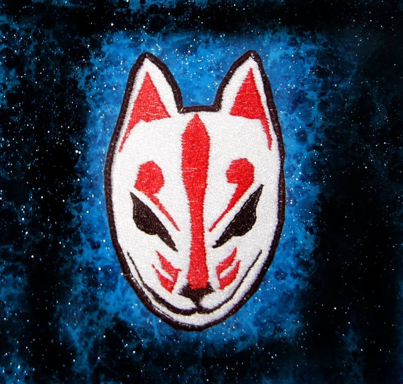 Kitsune Fuchs Patch Maske Eisen Auf Aufnäher von SpiderStitchesParlor