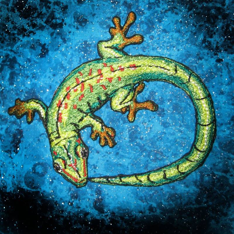 Madagaskar Tag Gecko Aufnäher von SpiderStitchesParlor