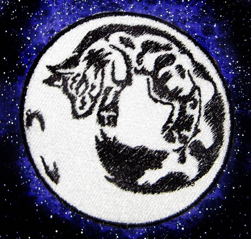 Mond Fuchs Hopping Patch Eisen Auf von SpiderStitchesParlor