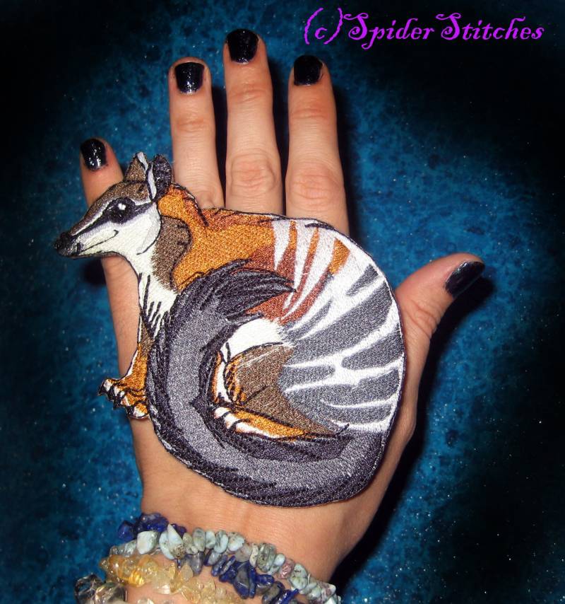 Numbat Myrmecobius Fasciatus Eisen Auf Patch Gebändert Anteater Beuteltier Walpurti von SpiderStitchesParlor