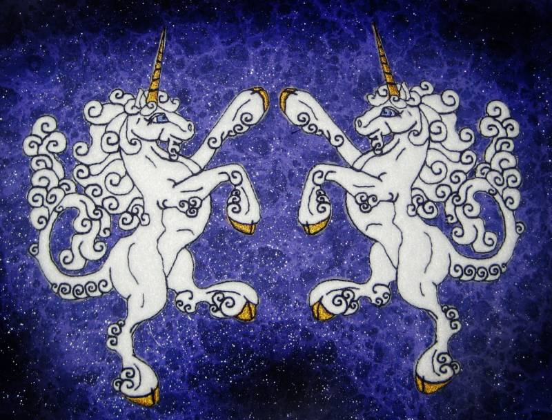 Paar Rampant Einhorn Heraldik Filz Eisen Auf Oder Nähen Patch Paar Mittelalterliche Renaissance von SpiderStitchesParlor