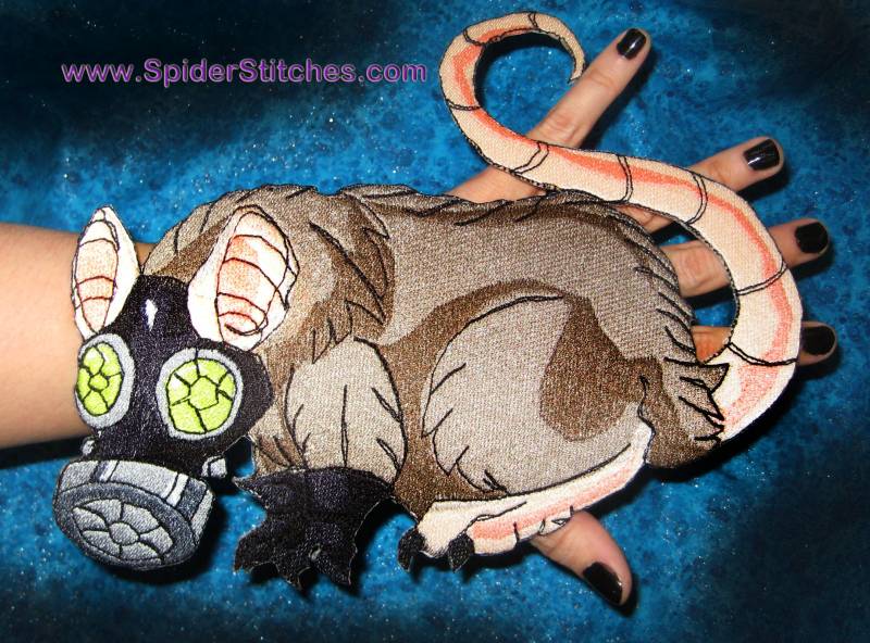 Riesige Pest Ratte Gas Maske Steam Punk Eisen Auf Patch Überlebende von SpiderStitchesParlor